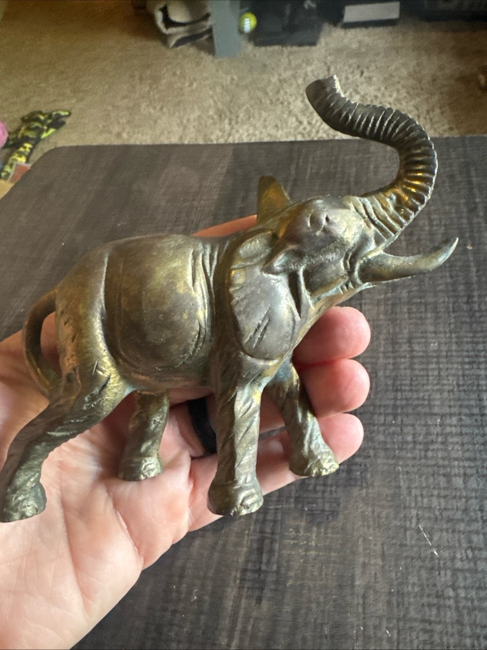 vintage brass elephant figurine 4.5”x 4.5” - Picture 11 of 12